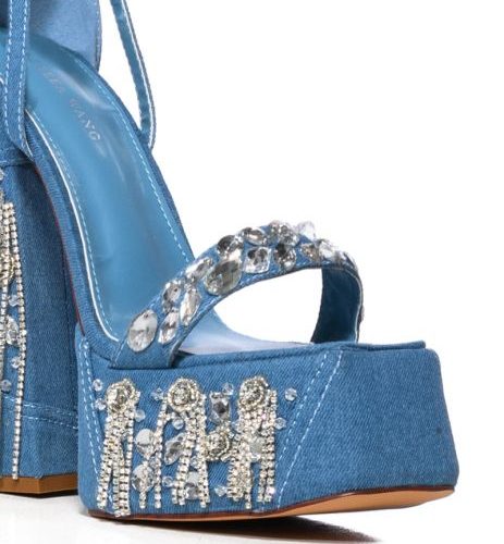 AZALEA WANG ABERNA DENIM PLATFORM SANDAL 4