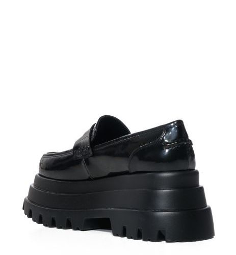 AZALEA WANG ALEO BLACK PLATFORM STATEMENT LOAFER 3