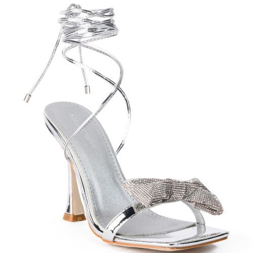 AZALEA WANG APATE SILVER STILETTO SANDAL 2