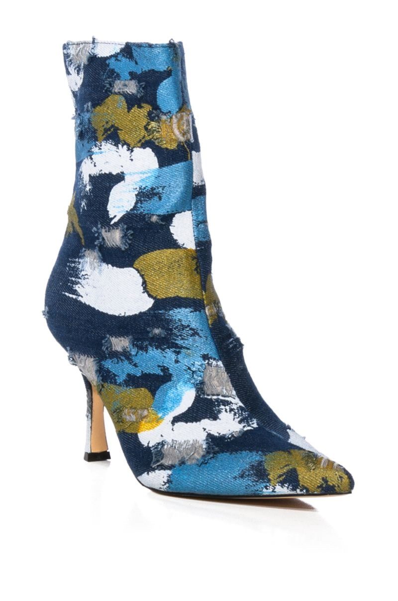 AZALEA WANG AUGUST MULT DENIM STILETTO BOOTIE 2