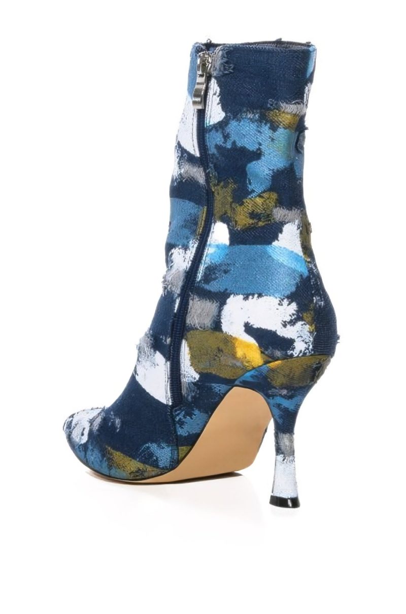 AZALEA WANG AUGUST MULT DENIM STILETTO BOOTIE 3 1