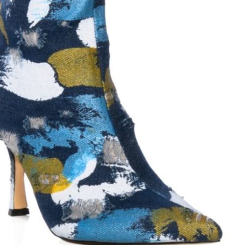 AZALEA WANG AUGUST MULT DENIM STILETTO BOOTIE 4