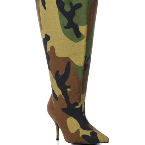 AZALEA WANG BRIGHTEN CAMO STILETTO BOOT 2