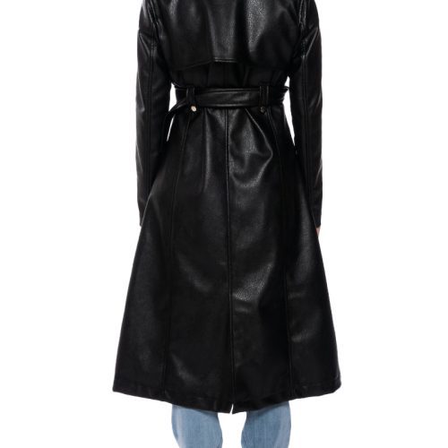 AZALEA WANG BUTTERCUP BLACK MOTO TRENCH JACKET 3