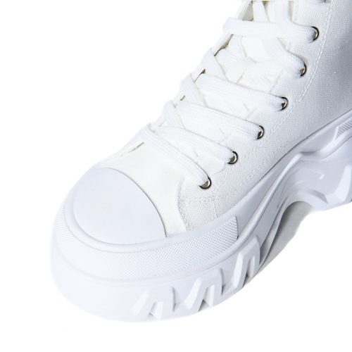 AZALEA WANG CHANEY WHITE PLATFORM SNEAKER 1