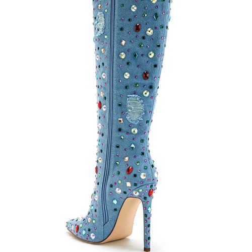 AZALEA WANG CHILI DENIM STILETTO BOOT 3