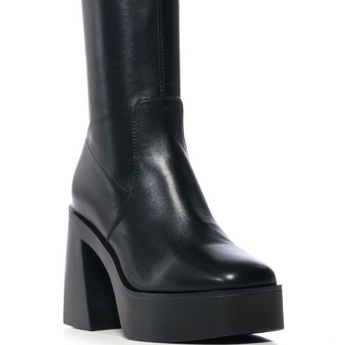 AZALEA WANG DANIELLE BLACK PLATFORM STATEMENT BOOTIE 2