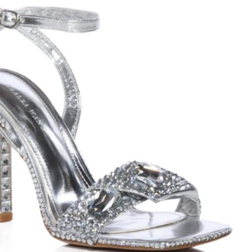 AZALEA WANG DISCOBALL SILVER STILETTO SANDAL 4