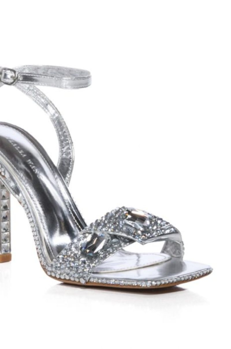 AZALEA WANG DISCOBALL SILVER STILETTO SANDAL 4