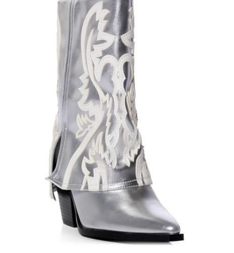 AZALEA WANG ESPERANZA SILVER WESTERN BOOTIE 2