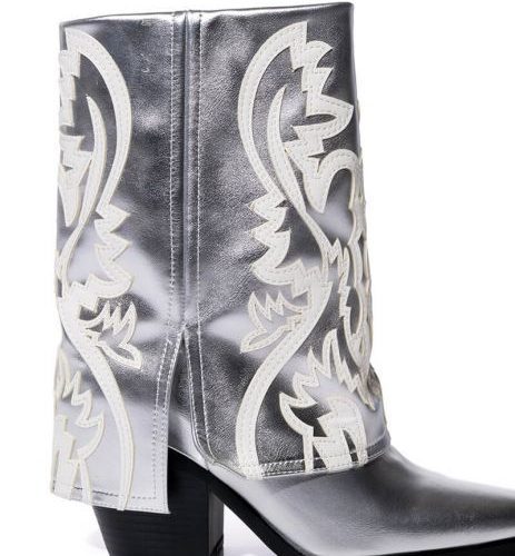 AZALEA WANG ESPERANZA SILVER WESTERN BOOTIE 4