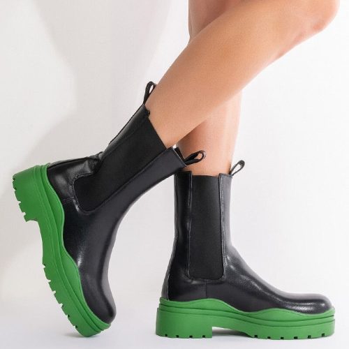 AZALEA WANG GHOSTED GREEN CHELSEA BOOT 1