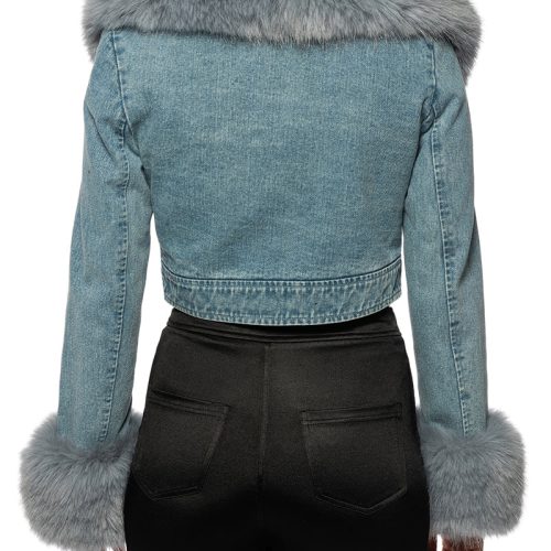 AZALEA WANG GISELLE BLUE DENIM JACKET 3