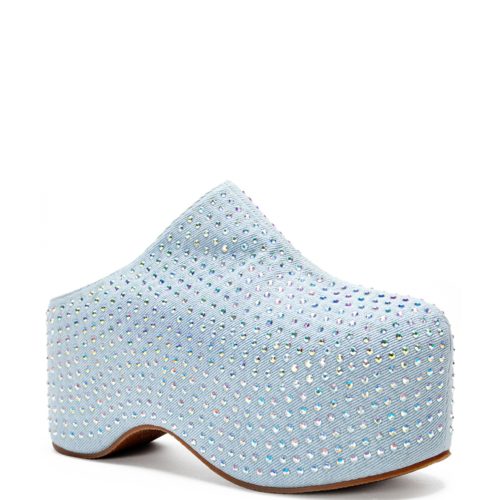 AZALEA WANG JAMAL DENIM CRYSTAL PLATFORM MULE 2