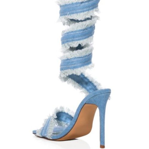 AZALEA WANG LUS DENIM STILETTO SANDAL 3