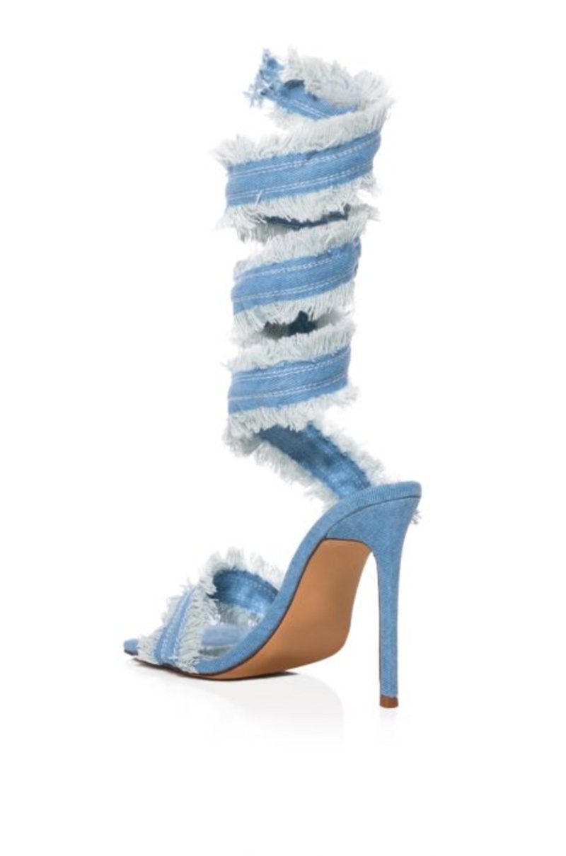 AZALEA WANG LUS DENIM STILETTO SANDAL 3