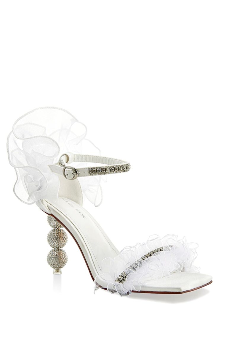 AZALEA WANG MAEMAE WHITE STILETTO SANDAL 2 2