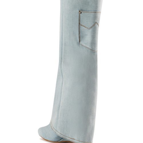 AZALEA WANG MELINA DENIM BOOT 4