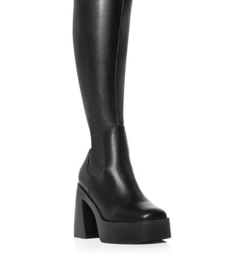 AZALEA WANG NASHLA BLACK PLATFORM BOOT 2