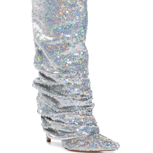 AZALEA WANG NEBULA SILVER STILETTO BOOT 2