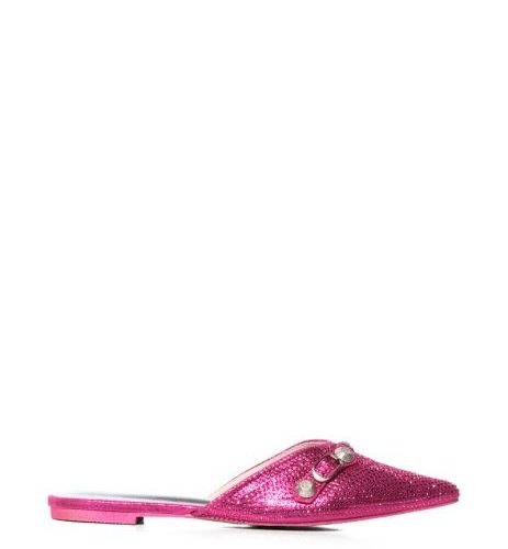 AZALEA WANG ROSEBUD FUCHSIA MULE FLAT 2