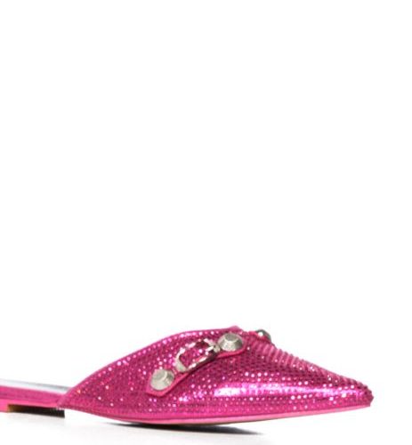 AZALEA WANG ROSEBUD FUCHSIA MULE FLAT 5