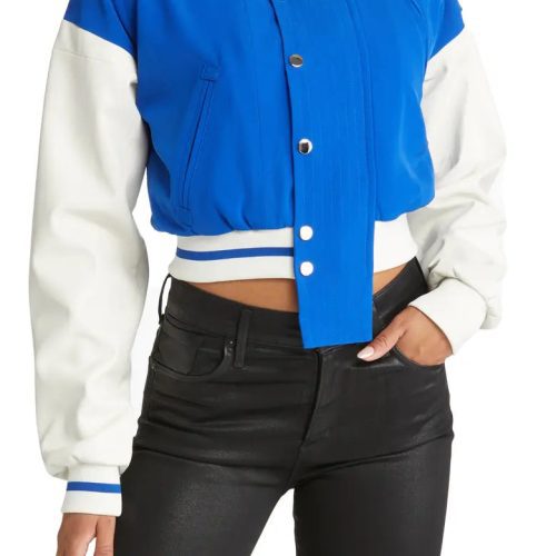 AZALEA WANG RUNNER BLUE VARSITY JACKET 2