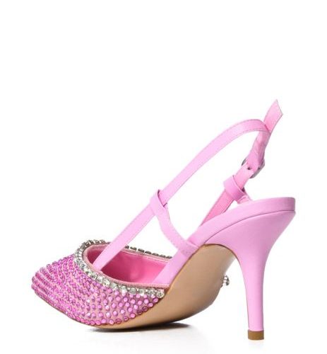 AZALEA WANG SORREL PINK SLINGBACK KITTEN PUMP 3