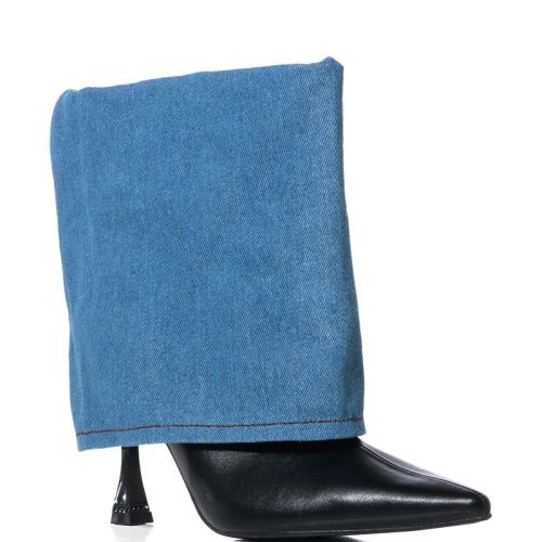 AZALEA WANG TILUPA BLUE DENIM STILETTO BOOTIE 2