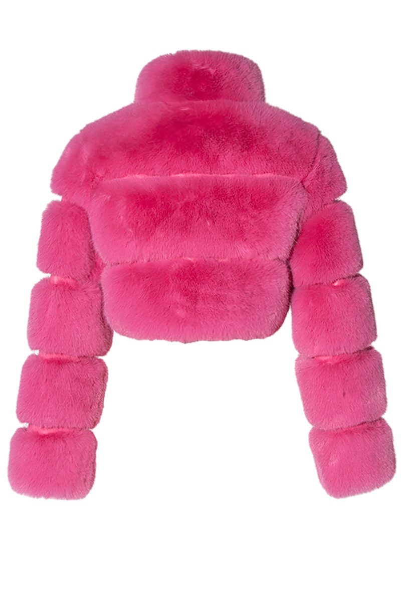 BARBZ PINK FAUX FUR JACKET back