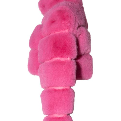 BARBZ PINK FAUX FUR JACKET side