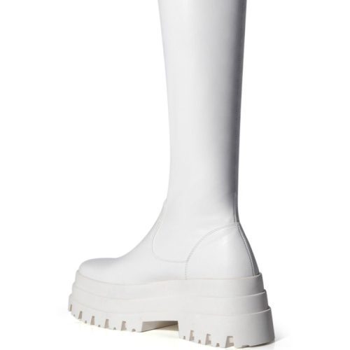 azalea wang aretha stretch boot in white white 4 4