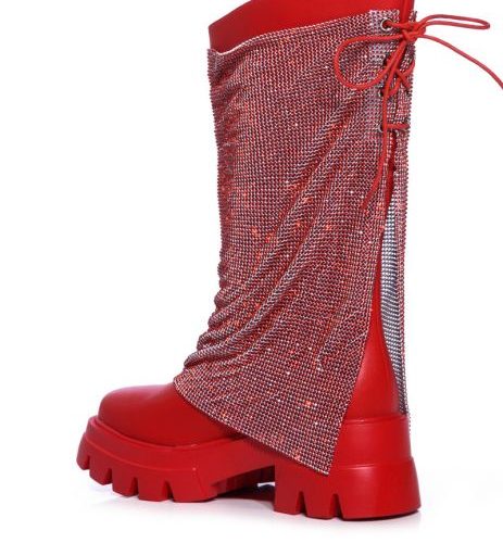 azalea wang bloomfield embellished boot in red red 4 4