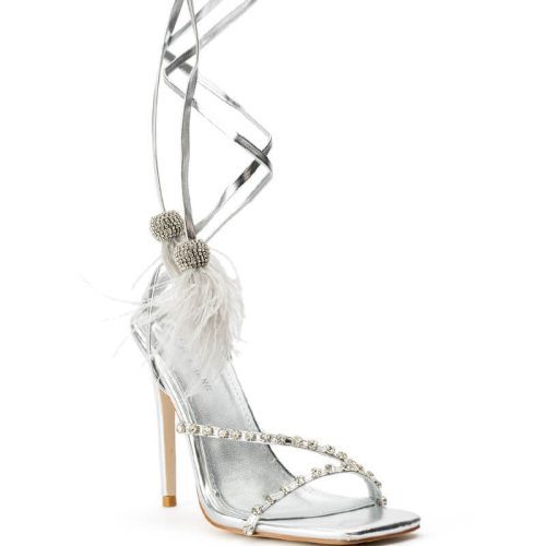 azalea wang missy stiletto metallic sandal in silver silver 3 3