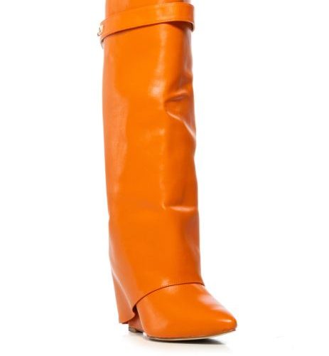 azalea wang stuck on you wedge boot in orange orange 3 3 c1