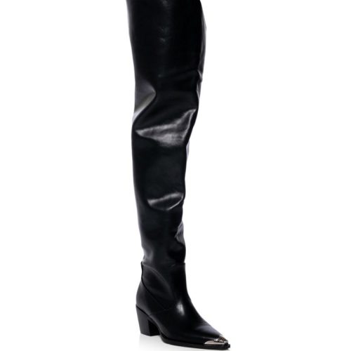 azalea wang thigh high western boot in black black 3 3